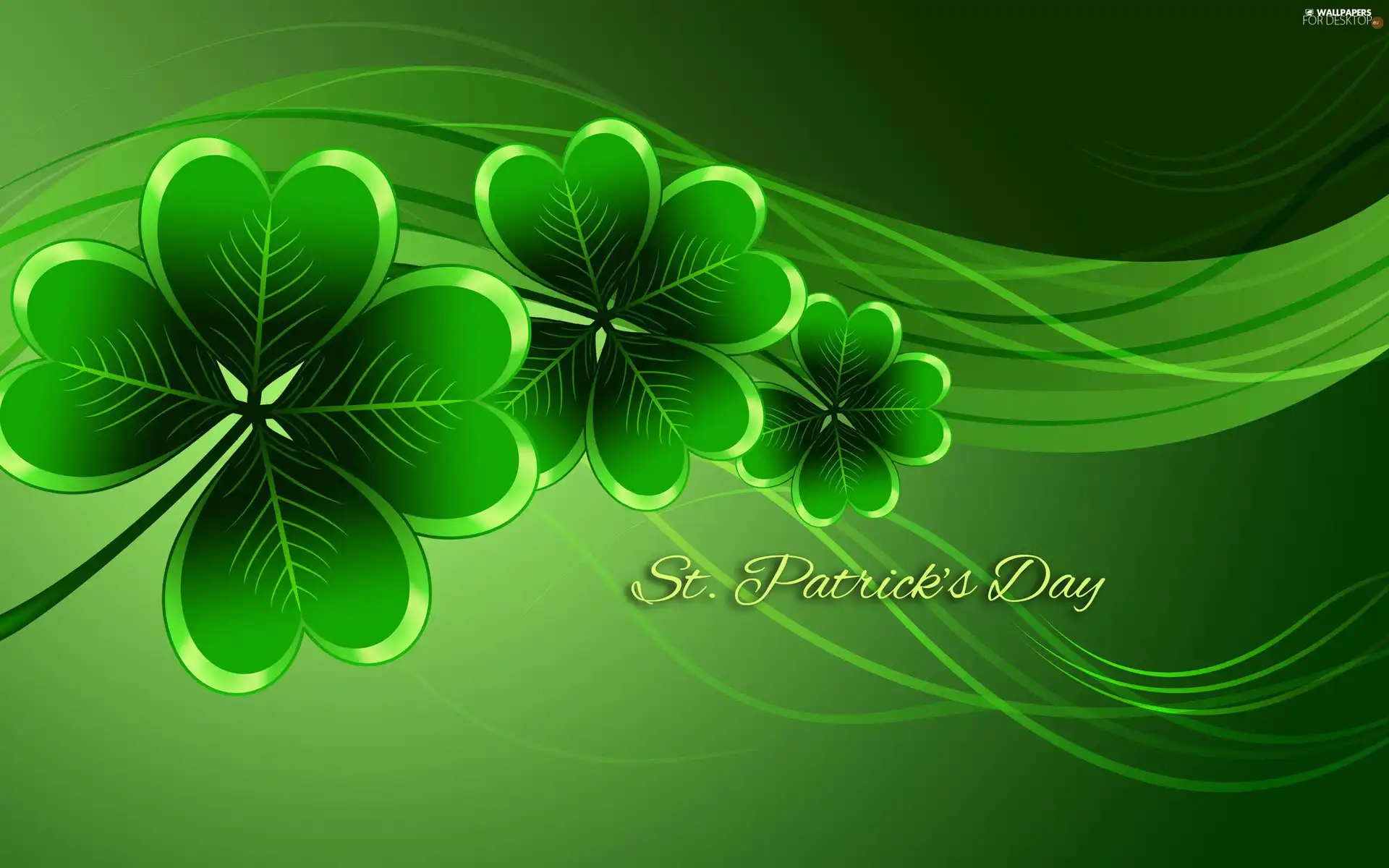Clovers, St. Patrick Day, text