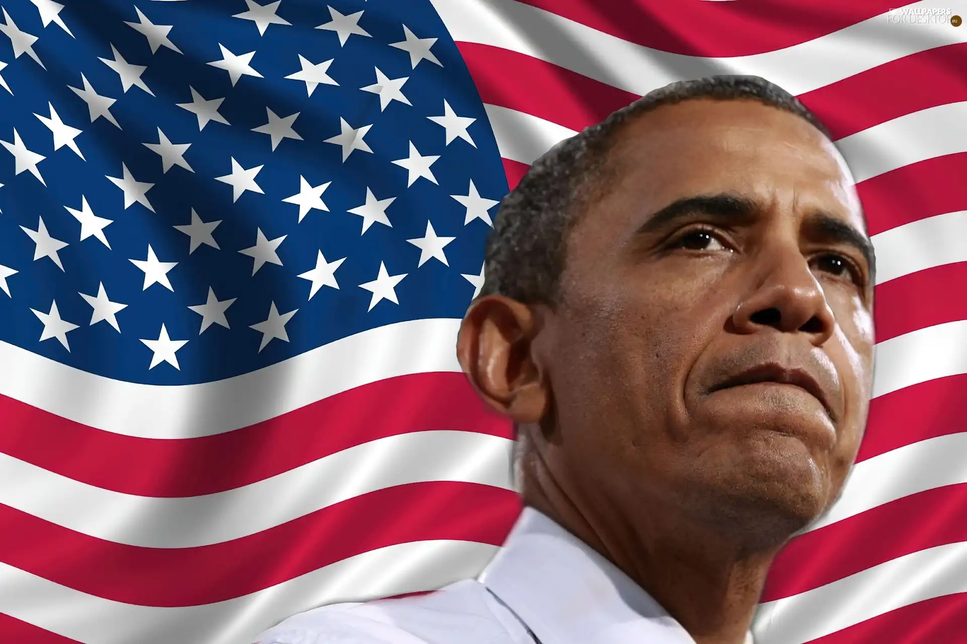 Barack Obama, The United States, flag, president