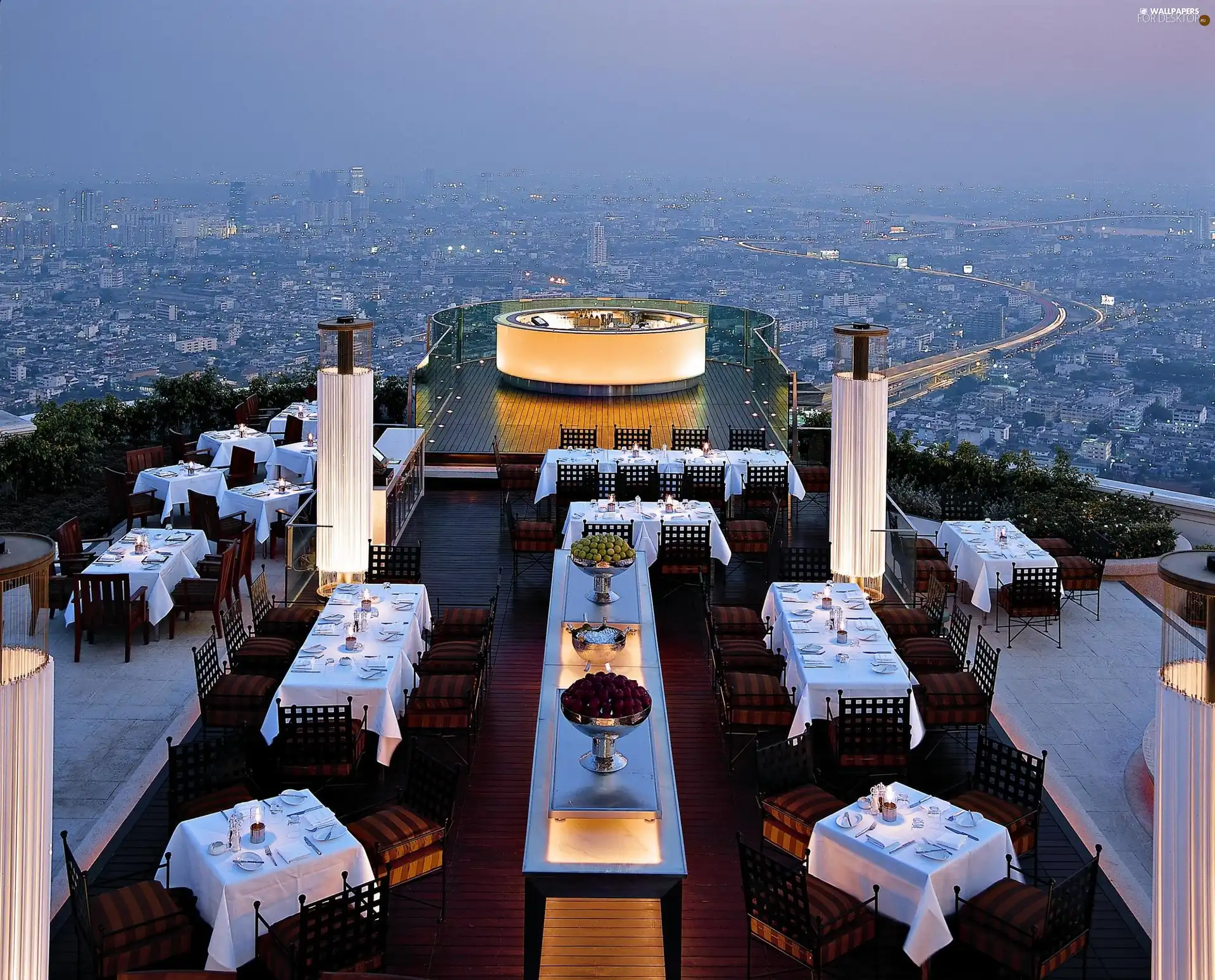 panorama, town, Hotel hall, the roof, Bangkok