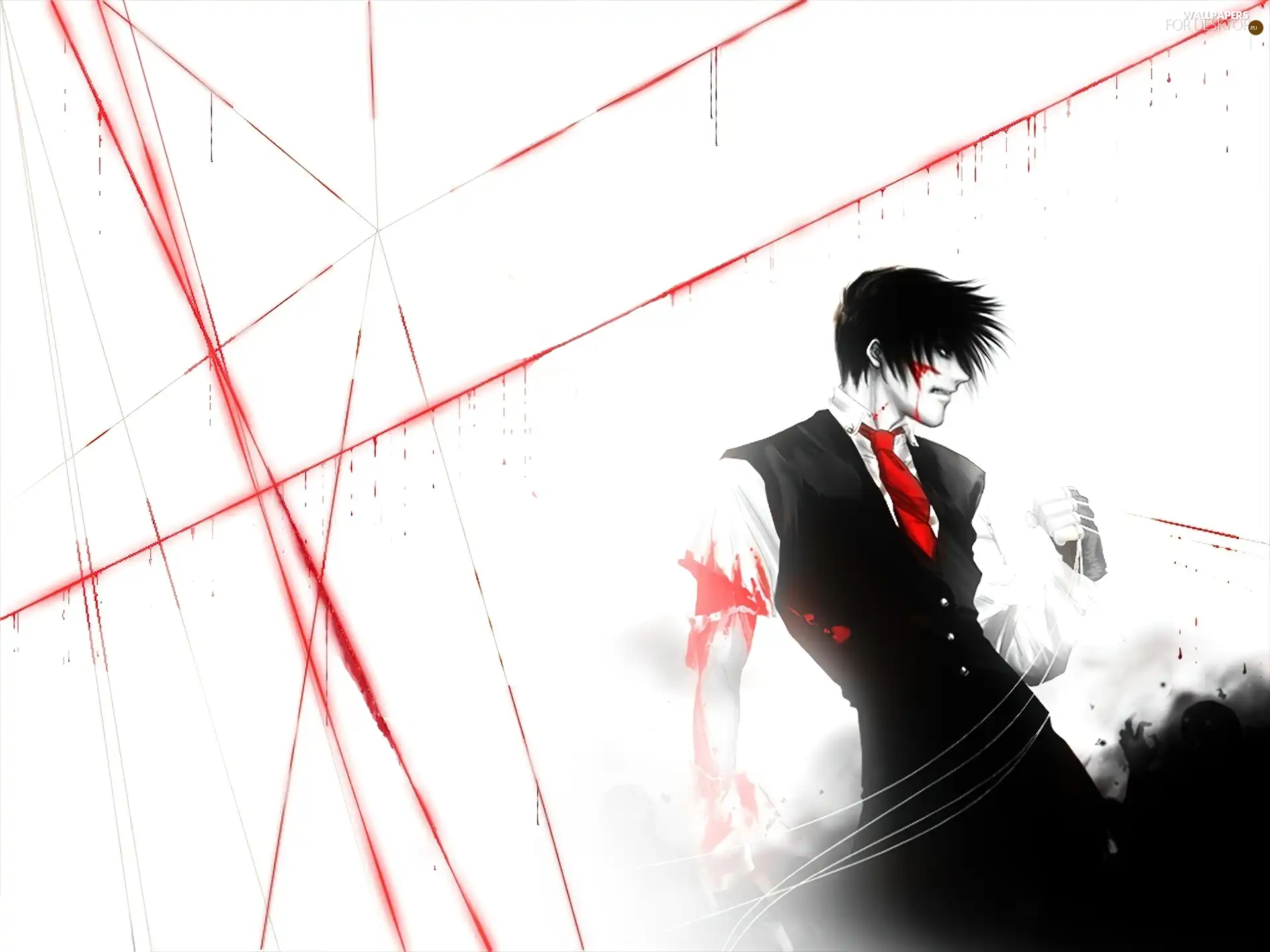 Hellsing, Red, Tie, Alucard