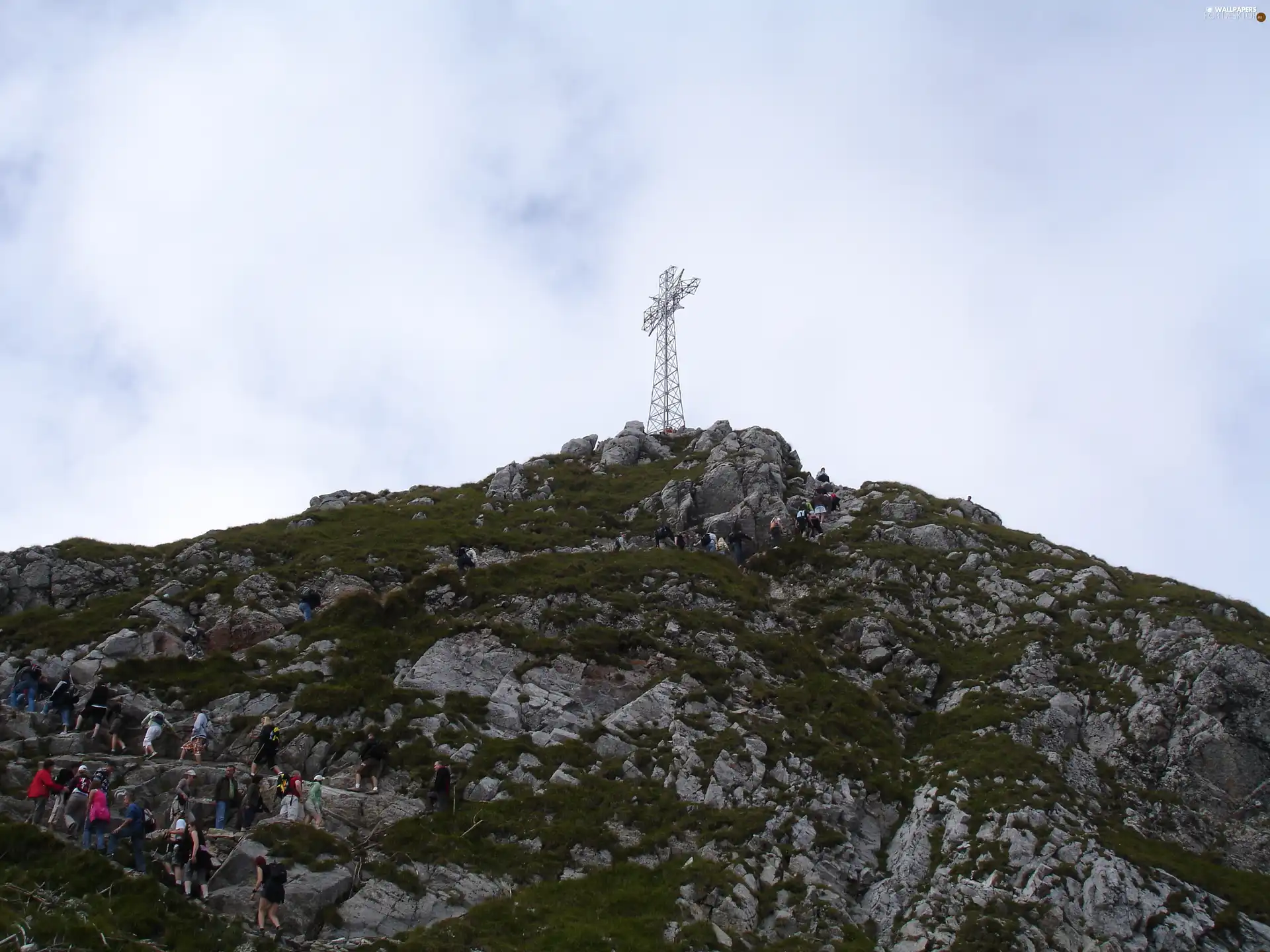 Tourists, Cross, Giewont