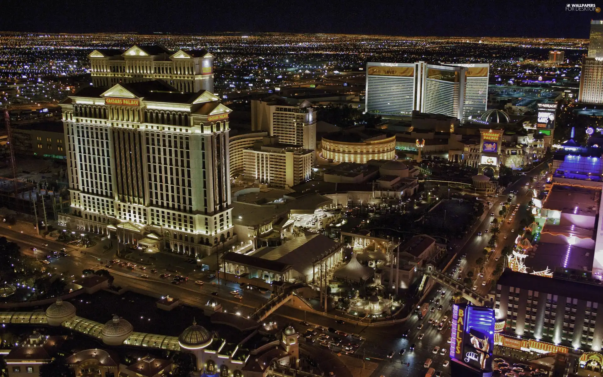 forest, panorama, town, Vegas