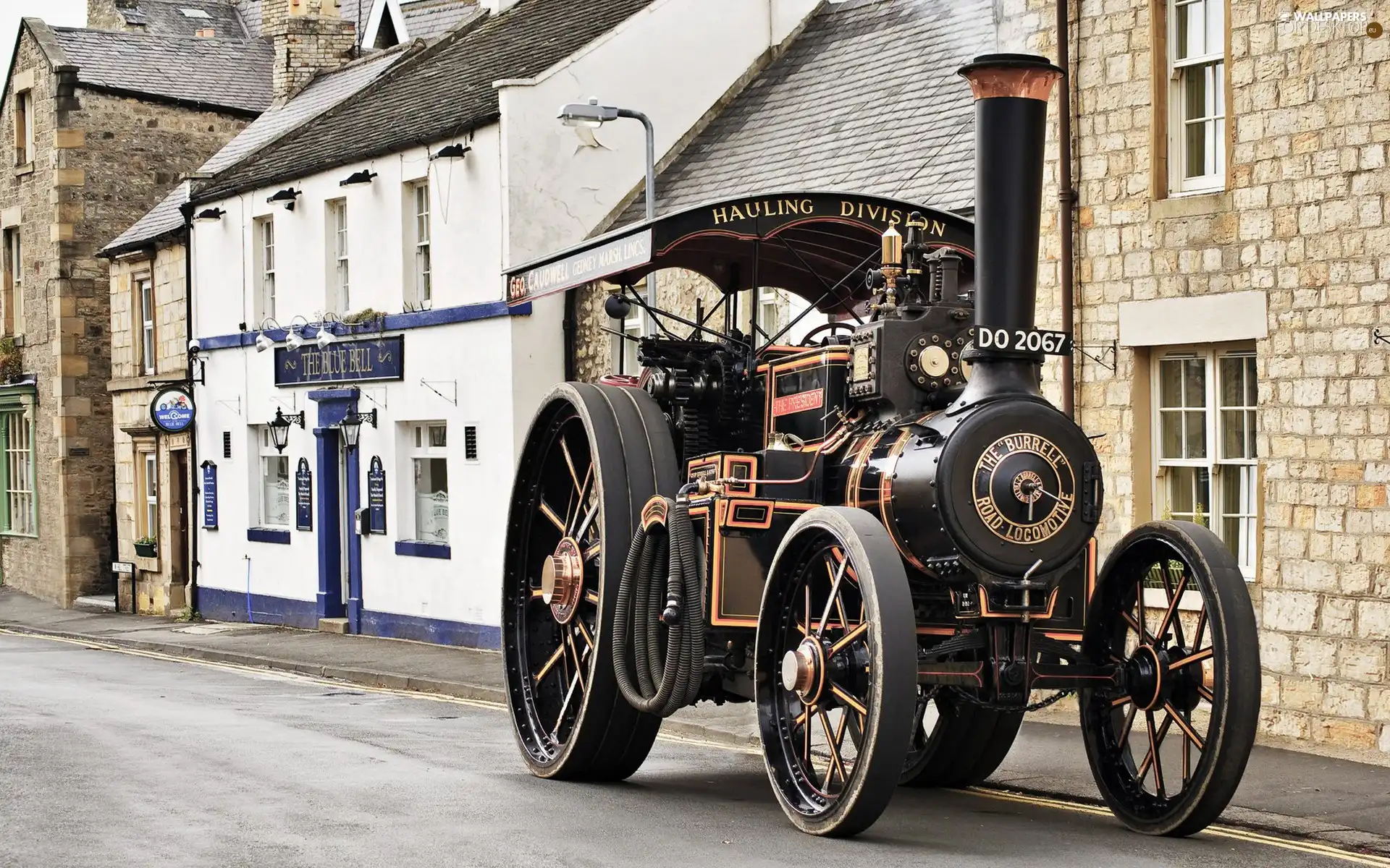 antique, steam, Town, Front Truck