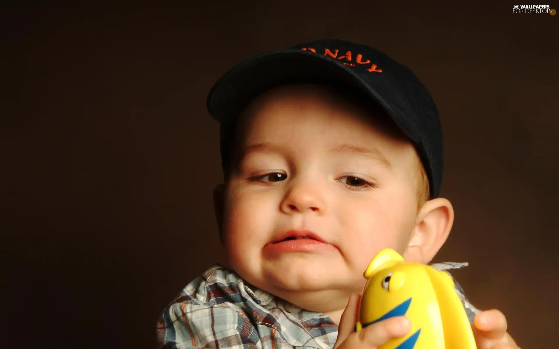 toy, grimace, boy, Yellow Honda, small