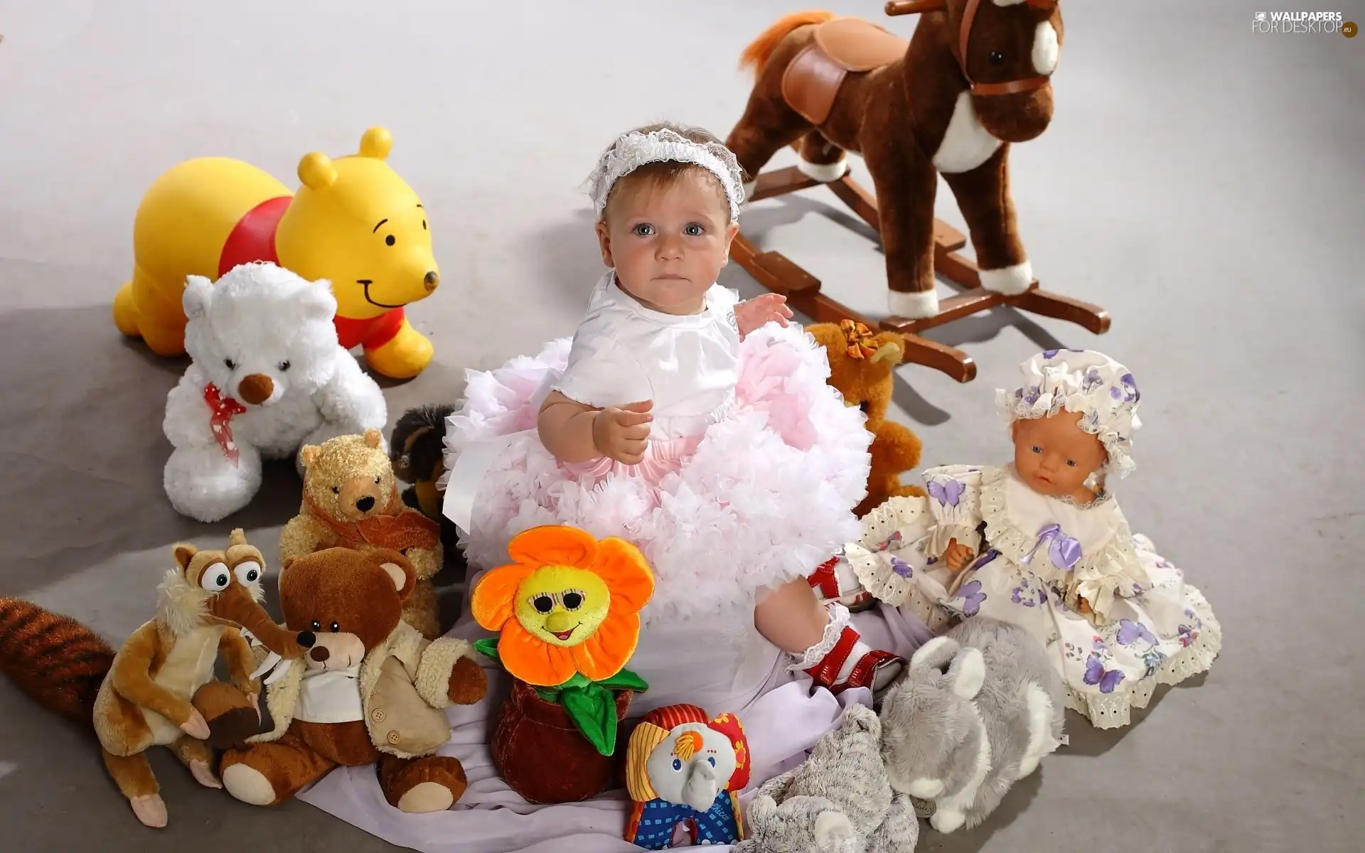 toys, sitting, girl