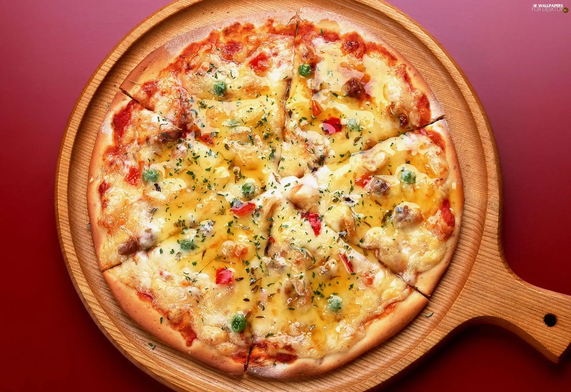 pizza, tray