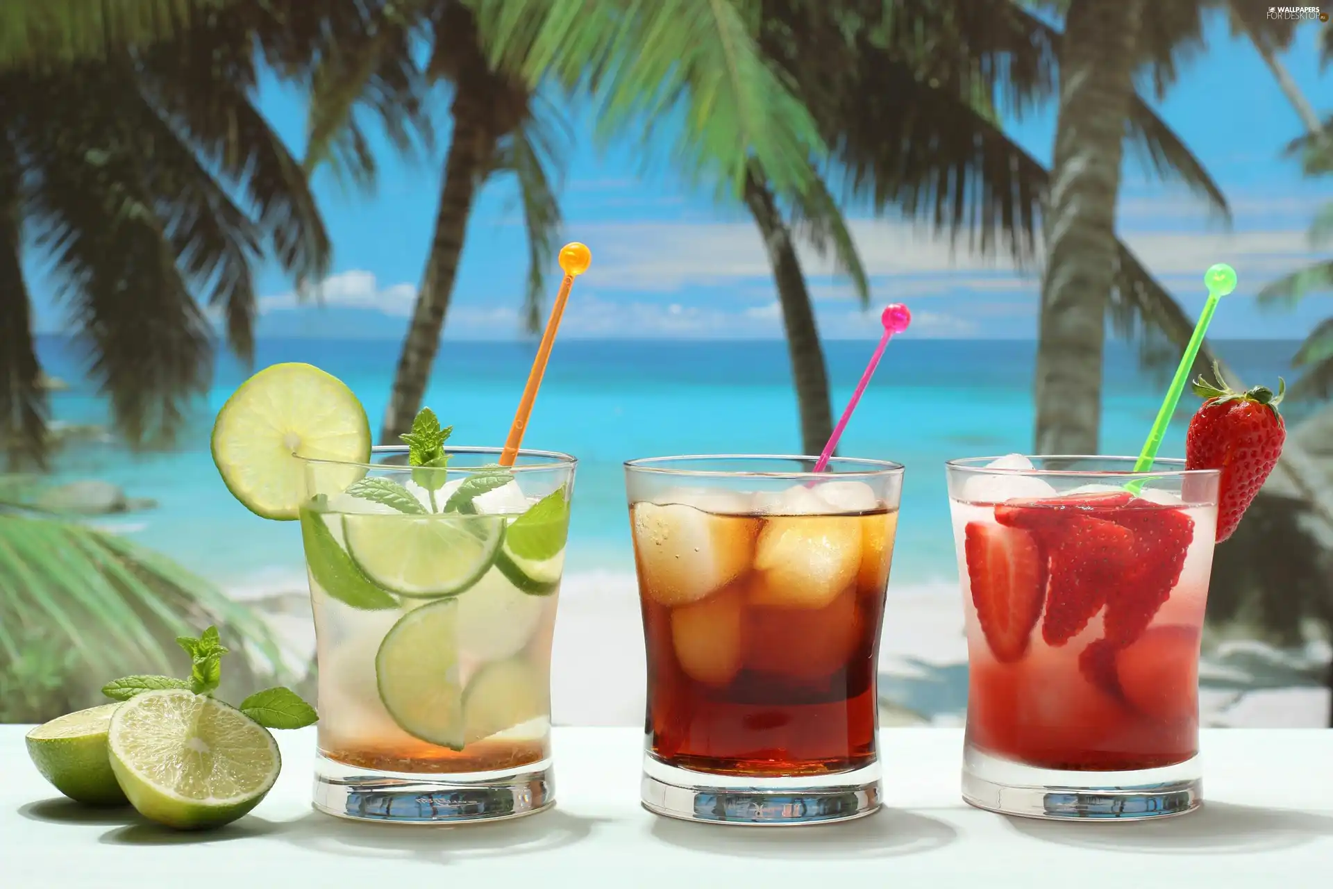 fruit, Ocean, tropic, drinks