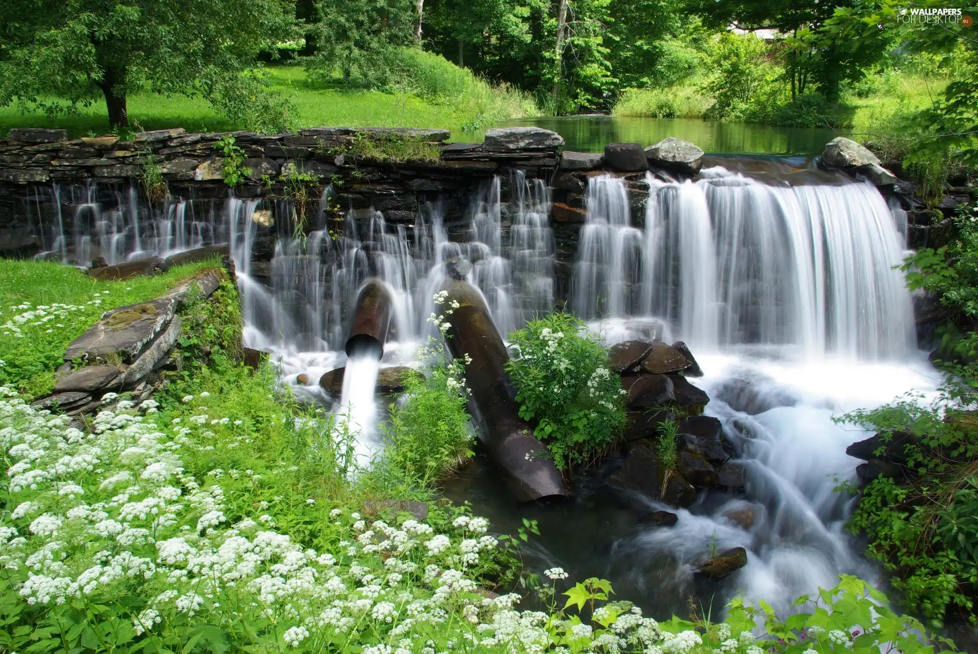 tubing, waterfall, medows