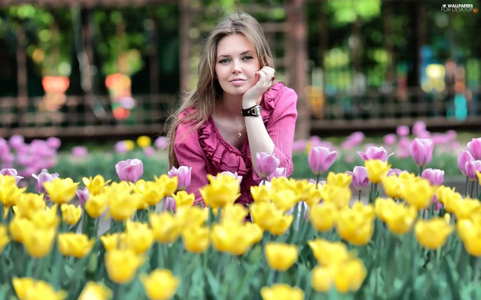 Tulips, young, Women