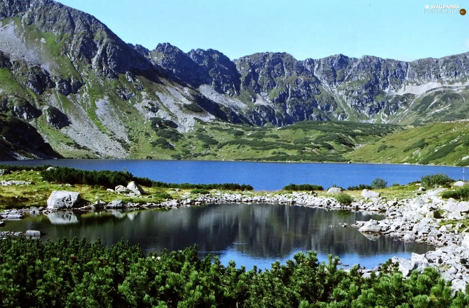 Valley, Mountains, lakes