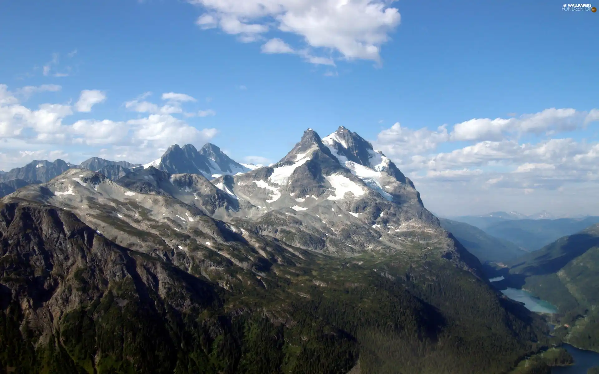 Valley, peaks, Mountains