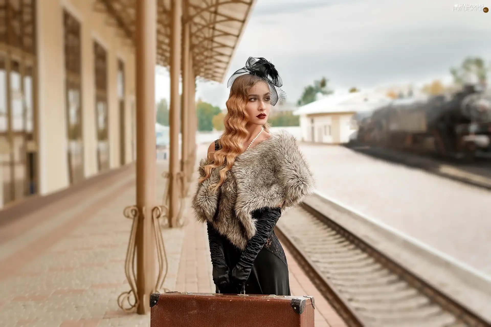 etola, Blonde, platform, veiling, Women, case, station