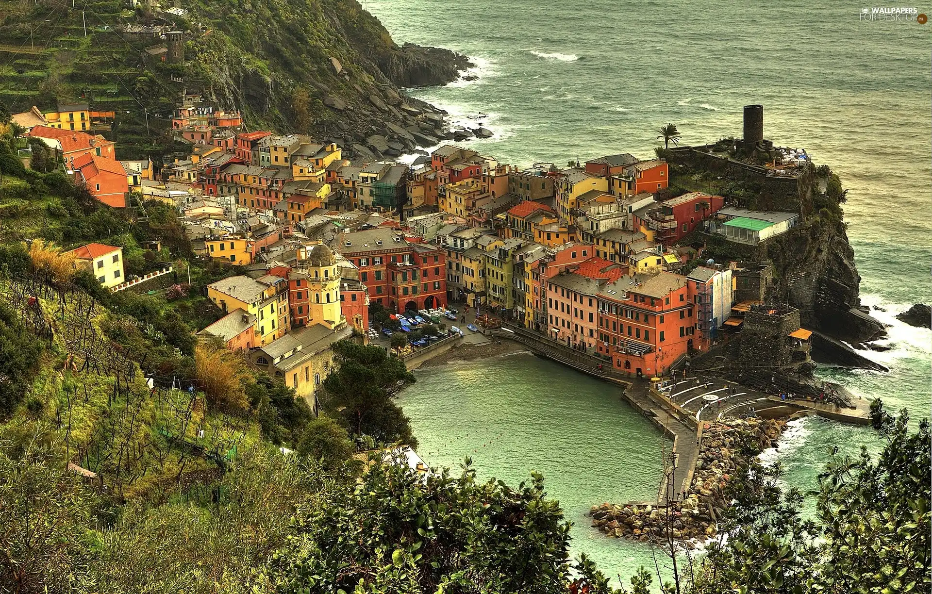 Vernazza, Italy, Coast, Amalfi, sea
