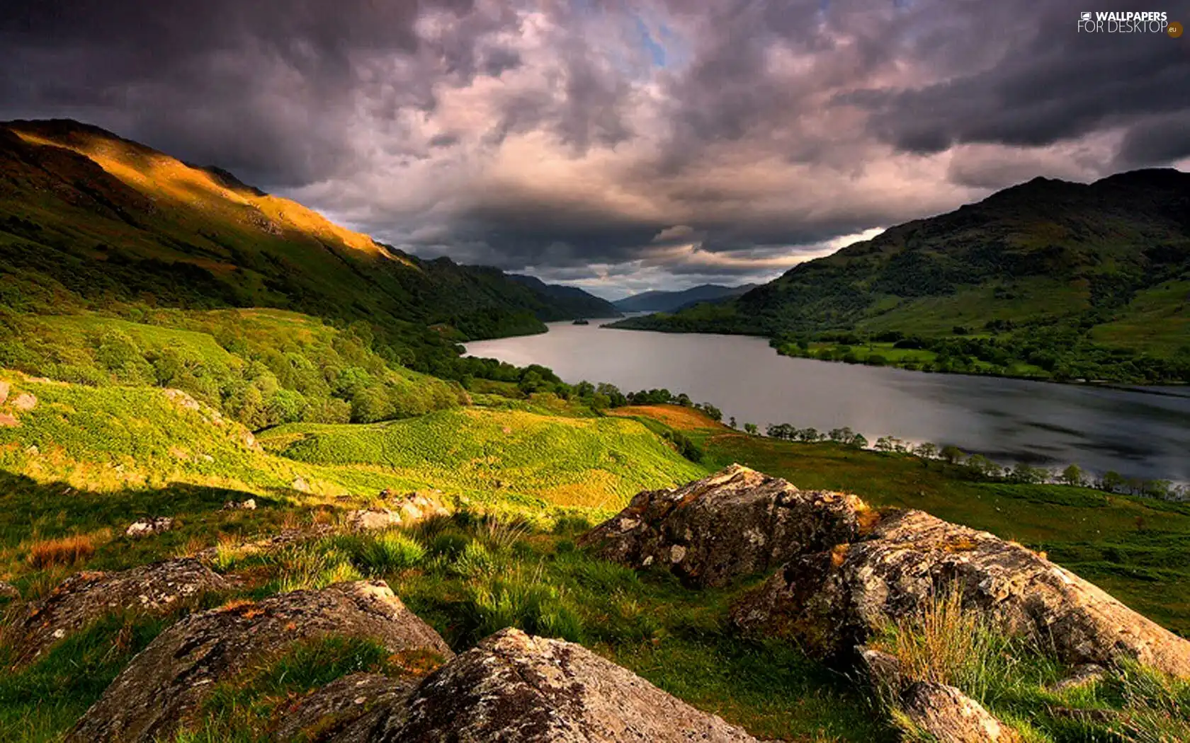 View, Mountains, River