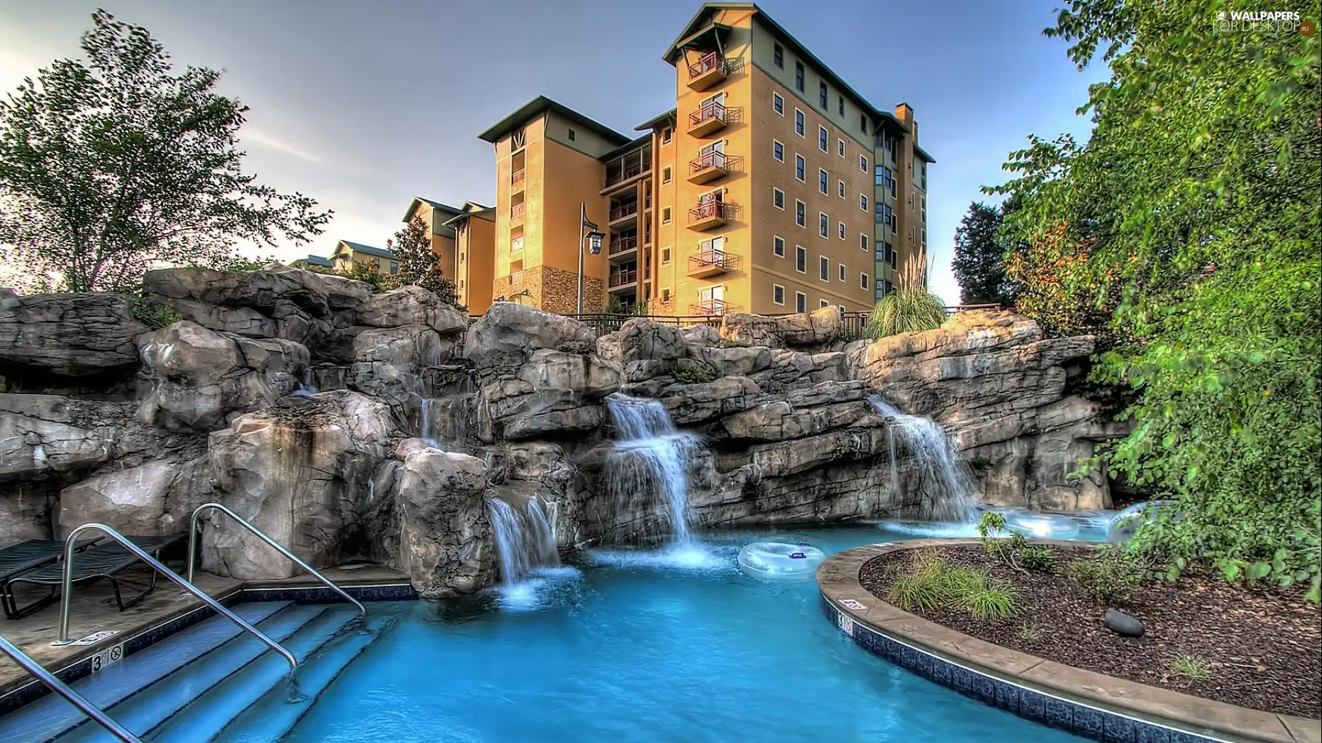 Houses, trees, viewes, Pool