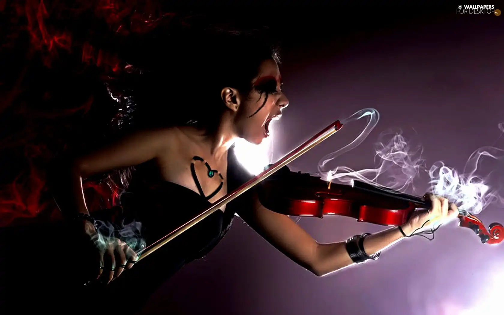 violin, Women, burning