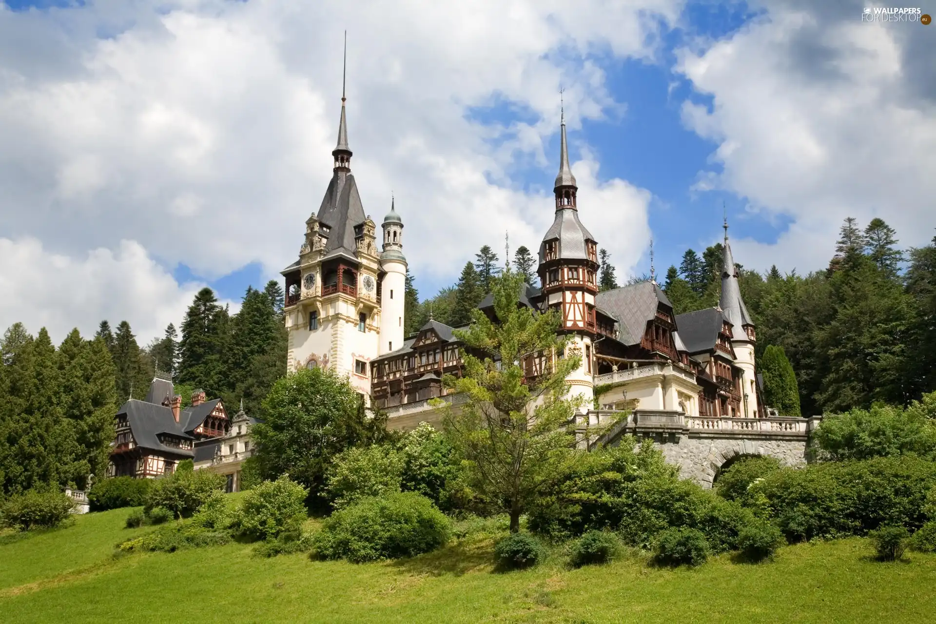 Romania, Towers, wall, Castle