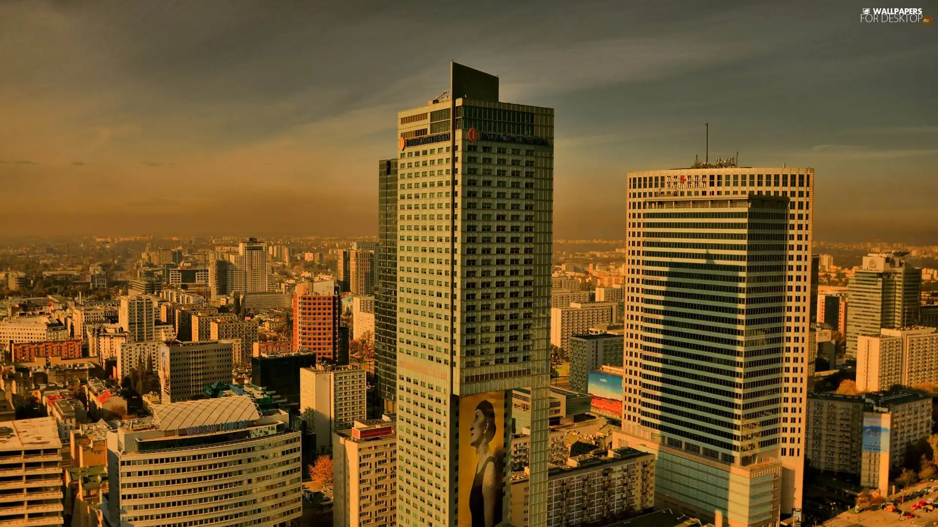 Warsaw, buildings, panorama