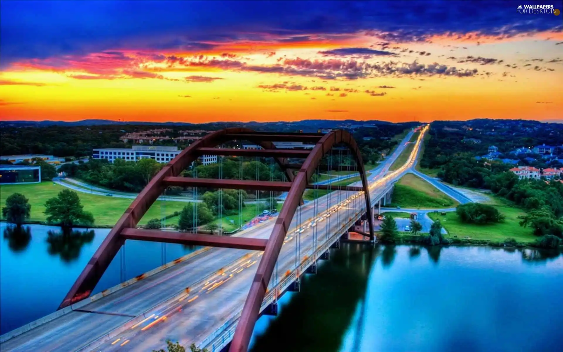 Austin, Texas United States, bridge, Pennybacker, River