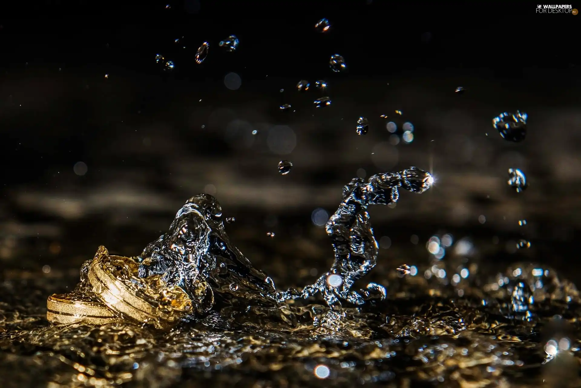 water, rings, drops