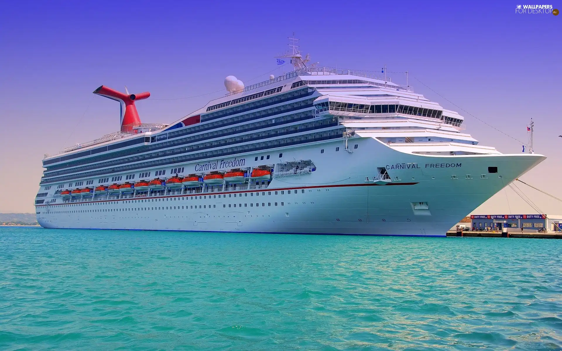 water, Carnival Freedom, cruise, azure, Ship