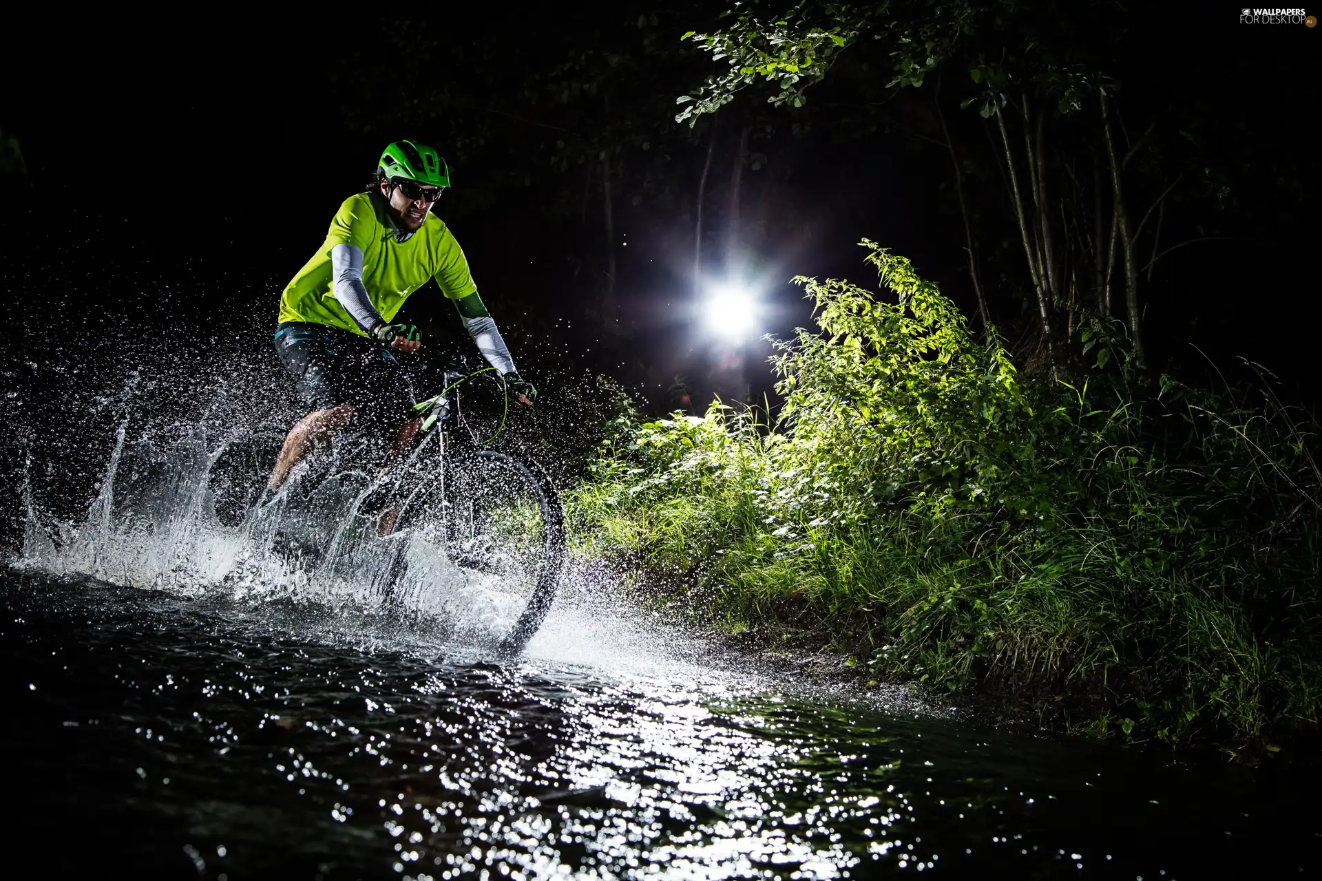 Way, water, cyclist, Bike, a man