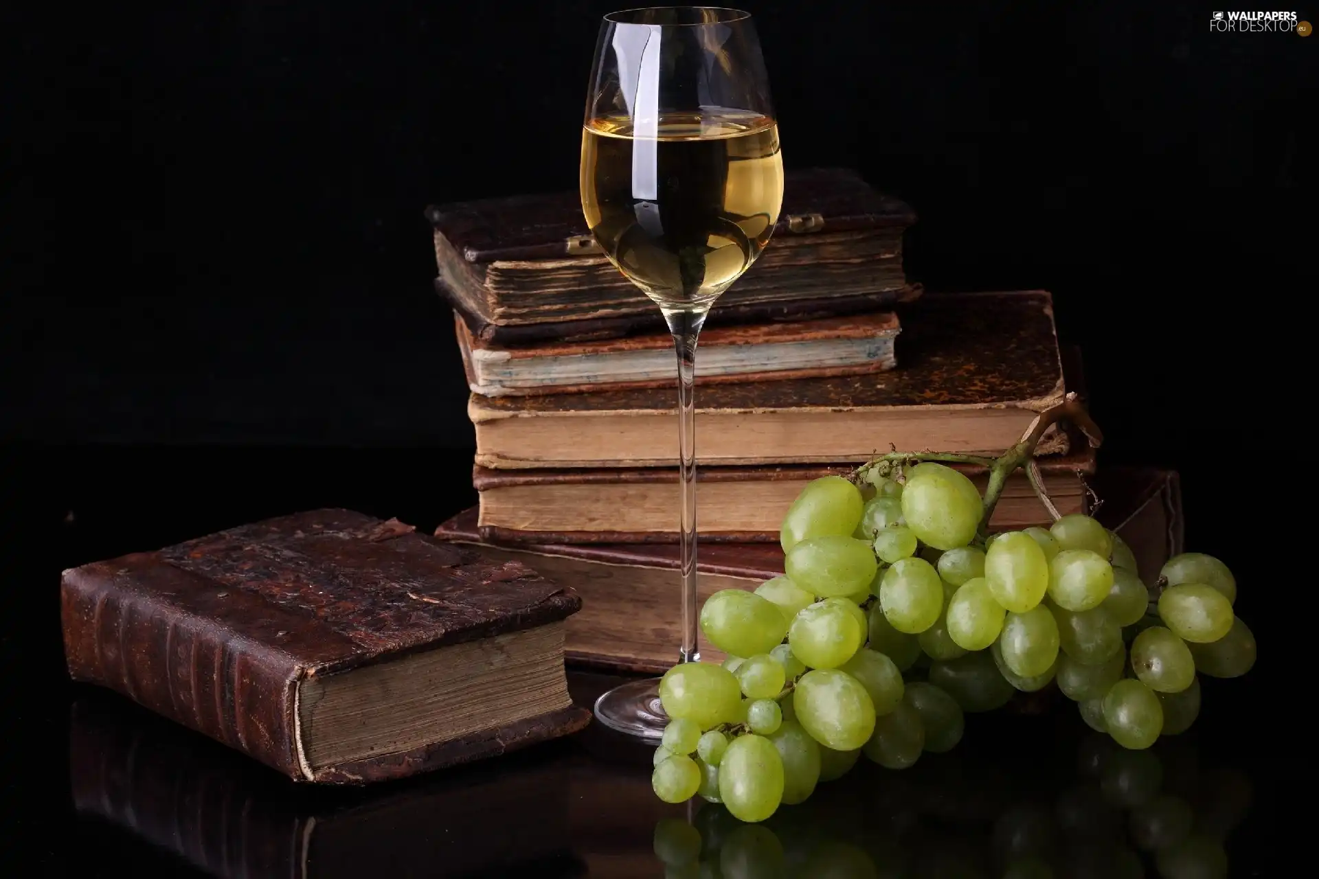Wine, Grapes, Books
