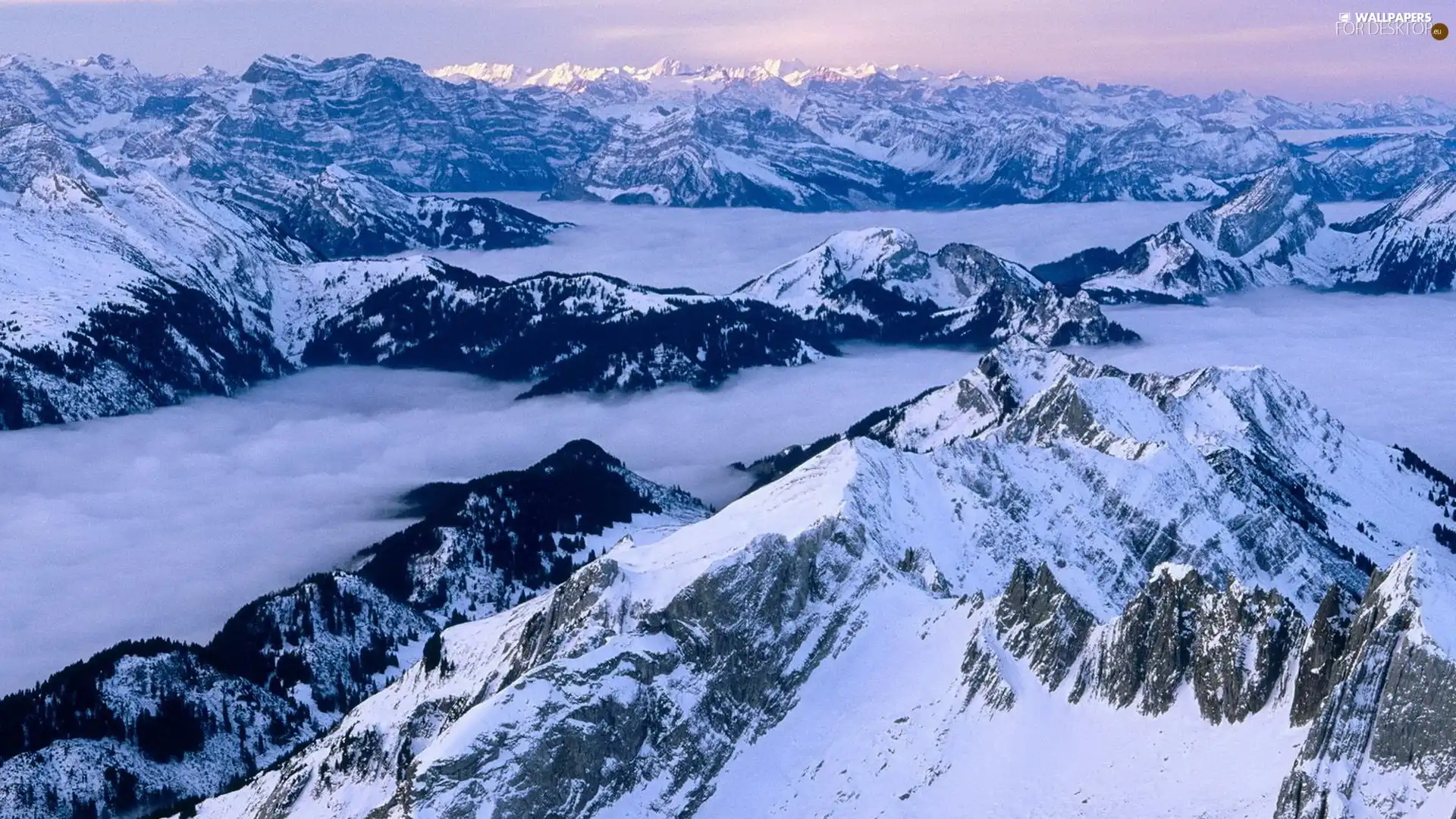 winter, Snowy, Mountains