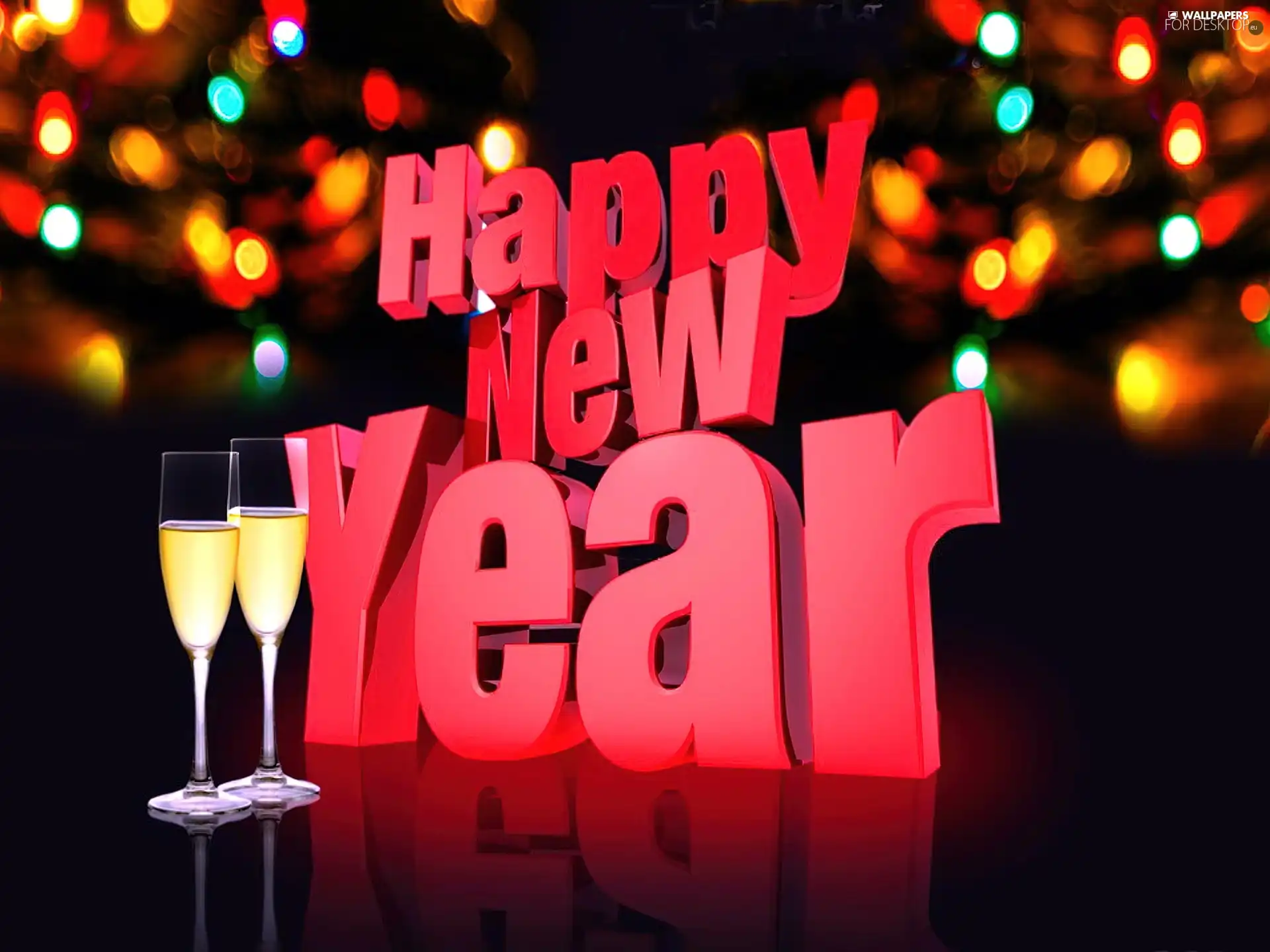 glasses, New Year