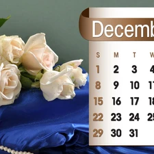 Calendar, december, 2013, roses