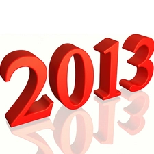 numbers, New Year, 2013