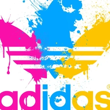 Tricolour, logo, adidas, fuzzy