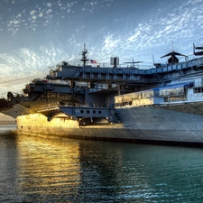 aircraft carrier, sea