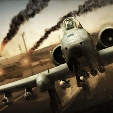 plane, Start, airport, A-10 Thunderboold