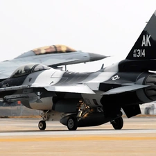 F-16, jets, airport