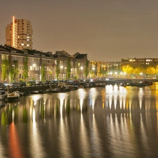 port, Town, Amsterdam, Boats