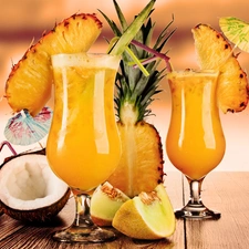 ananas, fruit, drinks