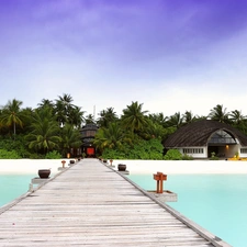 Angsana Velavaru, Maldives, house, Ocean, pier