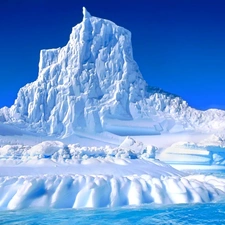 Antarctica, mountains, Ice