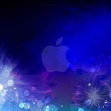 Dancing, blue, Apple, Flor