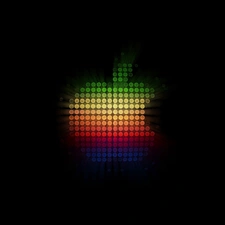 Apple, neon, logo