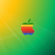 Apple, rainbow, logo