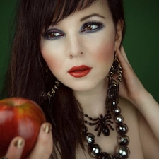 Women, make-up, Apple, jewellery