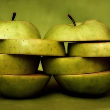 apples, cut, slices