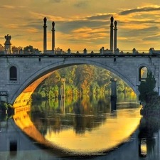 architecture, River, bridge