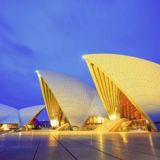 Australia, illuminated, Sydney Opera House, Sydney