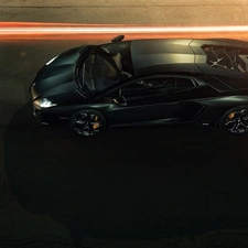 Black, Lamborghini Aventador