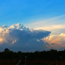 azure, Sky, clouds