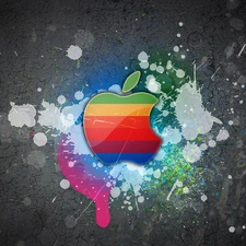 background, blots, Apple, dark, color