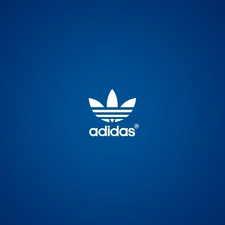 logo, Blue, background, adidas